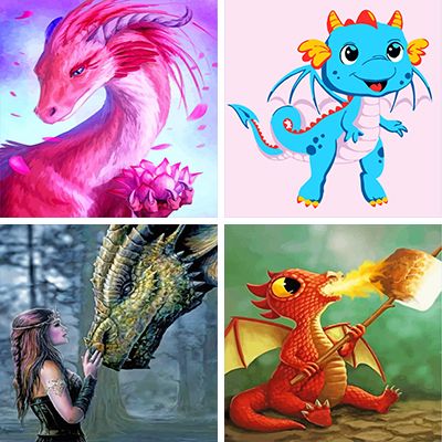 Dragons Paint By Numbers