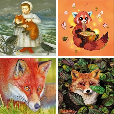 Foxes Paint By Numbers 