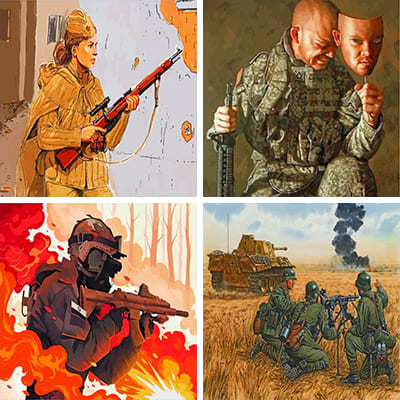 Military Paint By Numbers