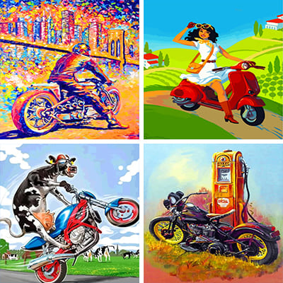 Motorcycles Paint By Numbers