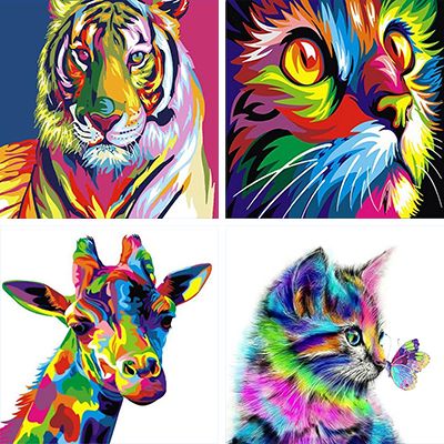 Rainbow Animal Paint By Numbers