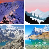 Snowy Mountains Paint By Numbers