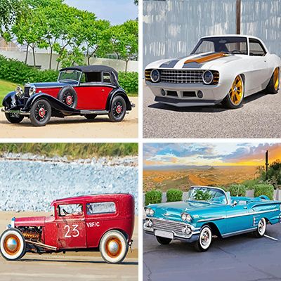 Vintage Cars Paint By Numbers 