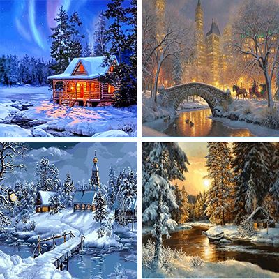 Winter Landscape Paint By Numbers