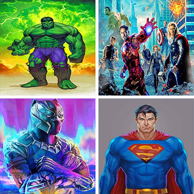 Heroes Paint By Numbers