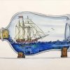 Ship In Bottle Of Water Art paint by number