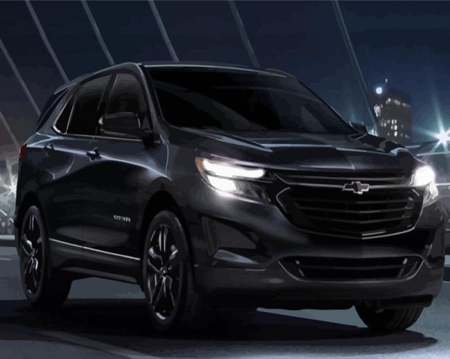 Black Chevy Equinox Car paint by numbers