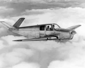 Black And White Flying Beechcraft Bonanza Paint by Numbers