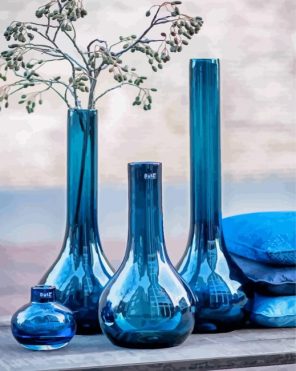 Blue Vases Paint by Numbers