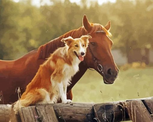 Dog And Horse paint by numbers
