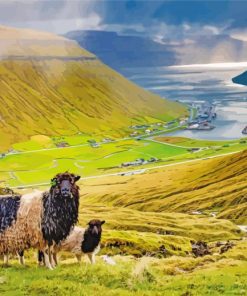 Faroe Islands Mountain paint by numbers