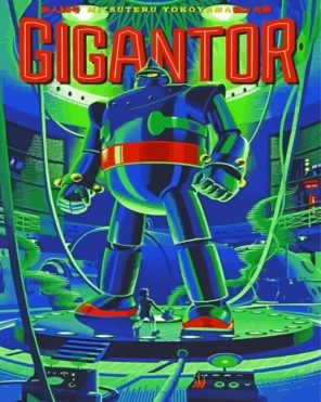 Gigantor Animation Poster Paint by Numbers