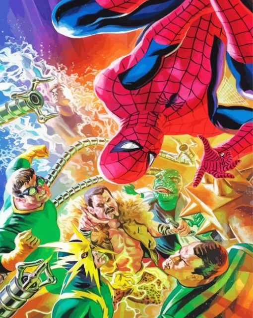 Marvels Sinister Six paint by numbers