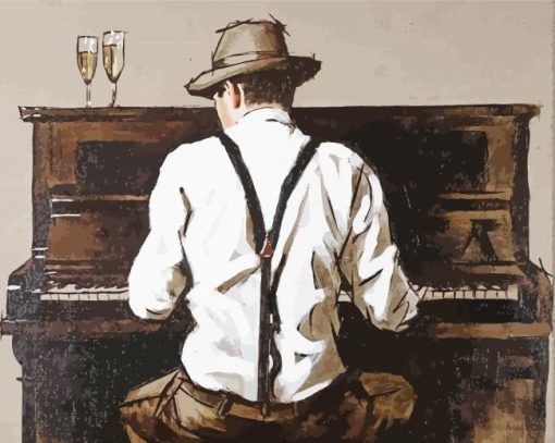 Piano And Man paint by numbers