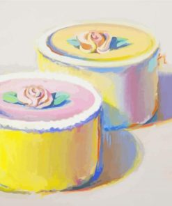 Rosebud Cake By Wayne Thiebaud Marie paint by numbers