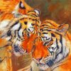 Tiger Couple Animals Art paint by numbers