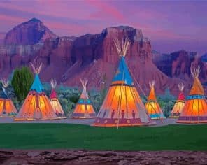 Utah Tipi Tents Paint by Numbers