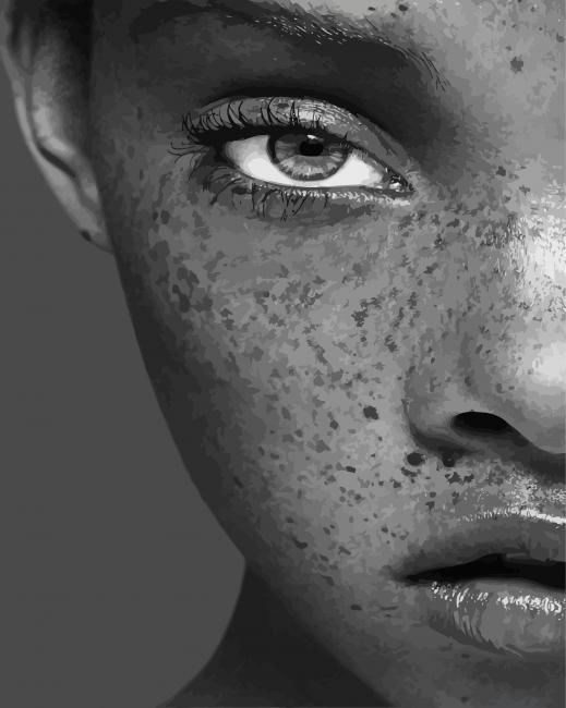 Woman With Freckles paint by numbers