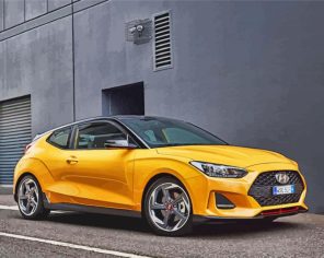 Yellow Hyundai Veloster Car Paint by Numbers
