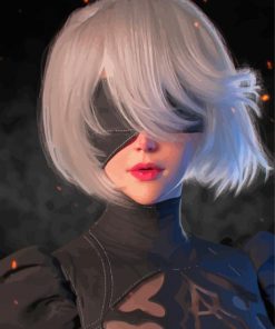 Aesthetic Nier Game Character paint by numbers