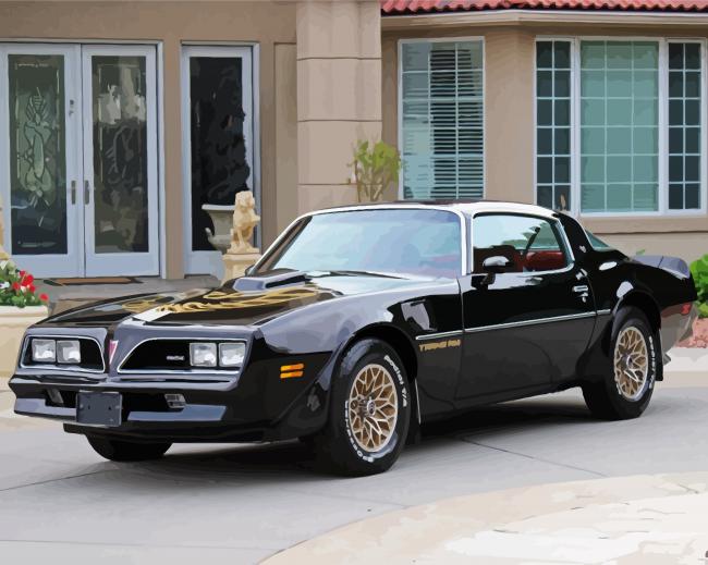 Black 78 Trans Am paint by numbers