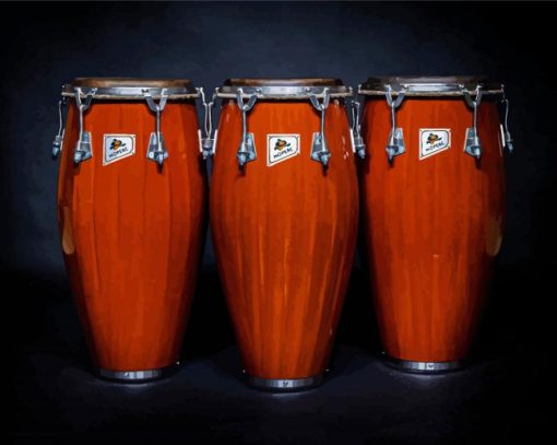 Brown Conga Drum paint by numbers