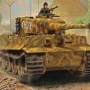 Military Tiger Tank paint by numbers