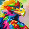 Colorful Eagle Head Art Paint by Number