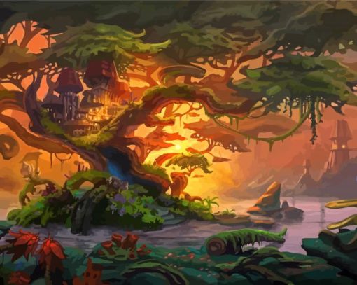 Fantasy Forest Garden paint by numbers