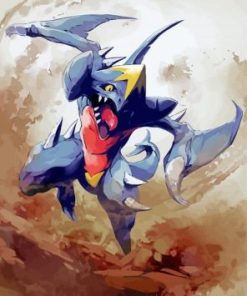Garchomp Pokemon Go Game Paint by Numbers
