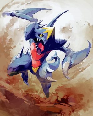 Garchomp Pokemon Go Game Paint by Numbers