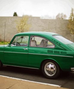 Green VW Fastback paint by numbers