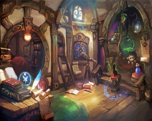 Wizards Cottage paint by numbers