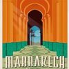 Marrakech City Morocco Poster Paint by Numbers