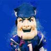 Pat Patriot Mascot New England paint by numbers