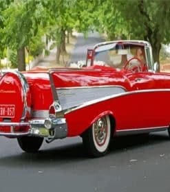Red Chevy Classic Car Paint by Numbers