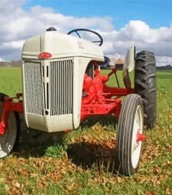 Red Ford N Series Tractor Paint by Numbers