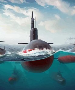 Submarines paint by numbers