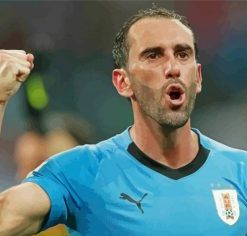 The Footballer Diego Godin Paint by Numbers