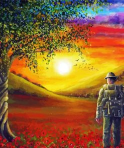 Remembrance Day Sunset paint by numbers
