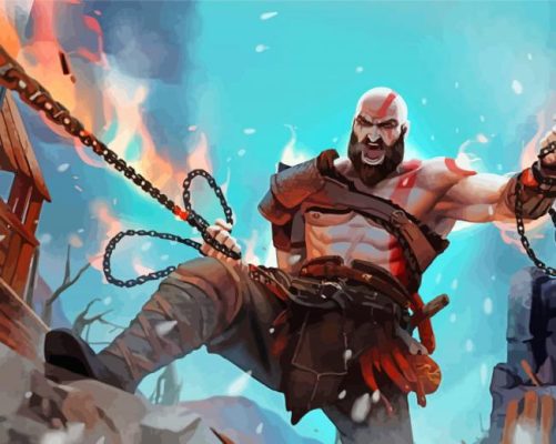 Strong Kratos Paint by Numbers