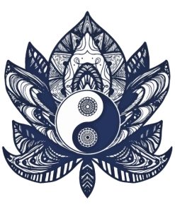 Lotus Yin Yang Mandala Paint By Numbers