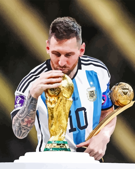 The World Cup Argentina Lionel Messi paint by numbers